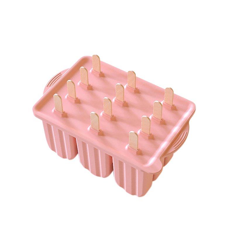 Wholesale 12 Cavity Silicone Popsicle Molds With 50pcs Popsicle Sticks Summer Diy Popsicle Maker Mold Ice Cream Mold A pink + bagged  |   Kitchen & Dining Home Garden & Tools Kitchen & Dining