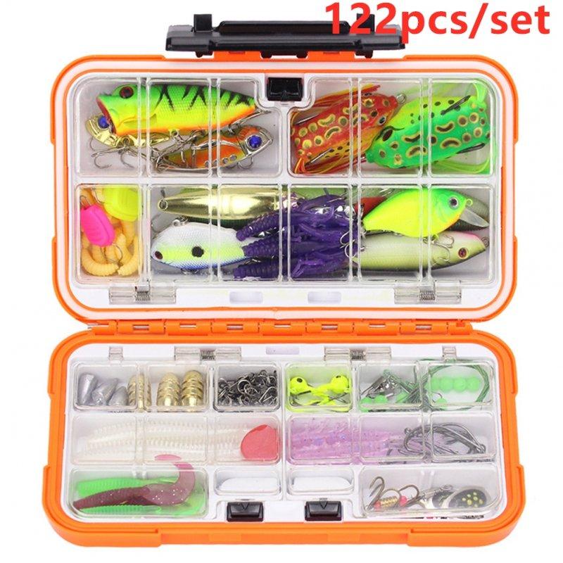 Wholesale 122pcs/set Multi Fishing Lure Mixed Colors Plastic Metal Bait Soft Lure Kit Fishing Tackle Wobbler Spoon Artificias Big orange box_122 pieces lure set  |   Pet Supplies Home Garden & Tools Pet Supplies