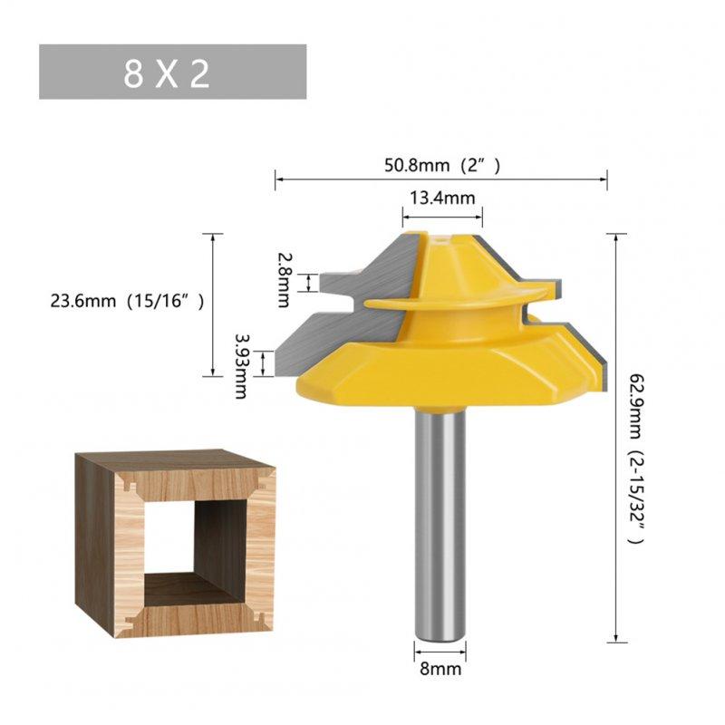 Wholesale 1/4″ 8mm Shank 45 Degree Mortise Tenon Cutter Panel Line Router Bit Carbide Milling Cutter  |   Industrial & Scientific Home Garden & Tools Industrial & Scientific