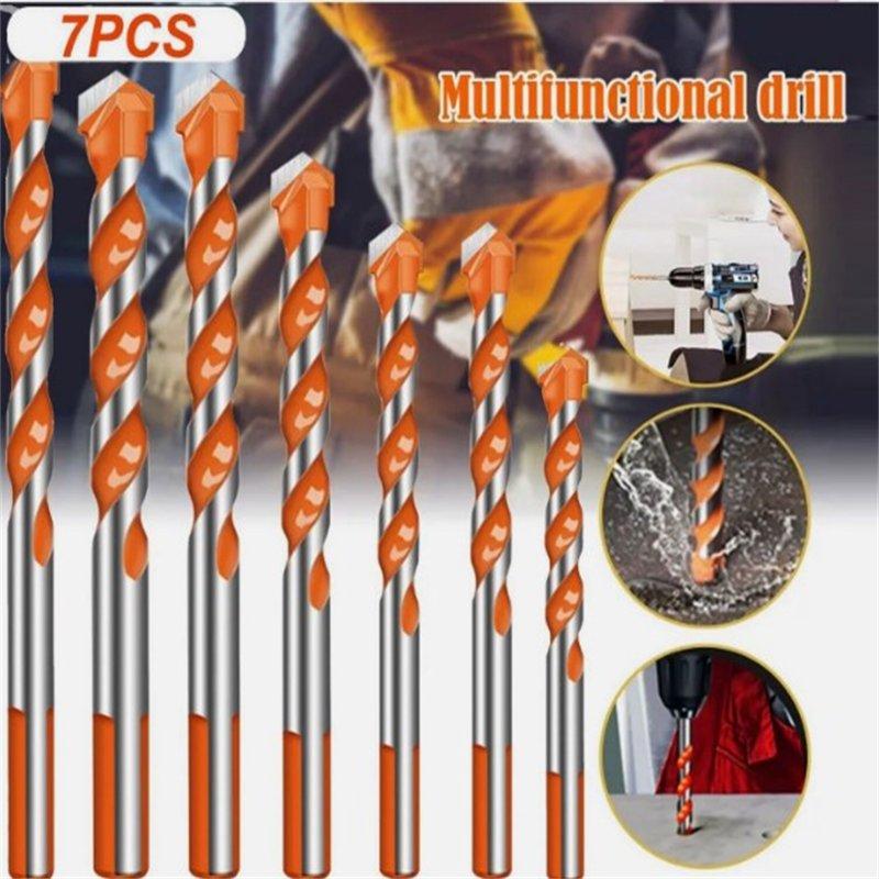 Wholesale 1/8 Inch-1/2 Inch Cross Hex Tile Drill Bits Set Smooth U-shaped Spiral Alloy Triangle Bit Woodworking Tool Kit For Masonry Ceramic Tile Glass Brick (7Pcs) 7pcs orange bit  |   Industrial & Scientific Home Garden & Tools Industrial & Scientific