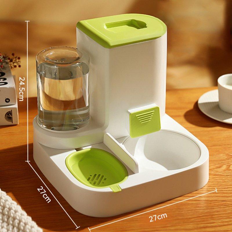 Wholesale 2-in-1 Pet Automatic Feeder Dog Cat Drinking Fountain Water Dispenser Food Bowl Pet Supplies Green  |   Pet Supplies Home Garden & Tools Cat drinking fountain + Green