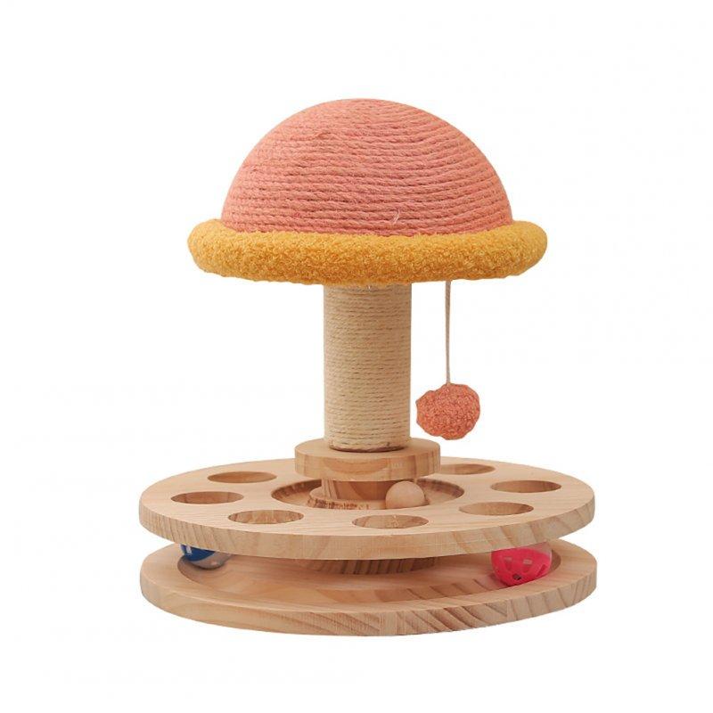 Wholesale 2-layer Cat Turntable Toy Cat Scratching Post Cat Scratcher Wooden Mushroom House With Interactive Balls Pet Supplies Hot wheels with pillars (small)  |   Pet Supplies Home Garden & Tools Hot wheels with pillars (small)