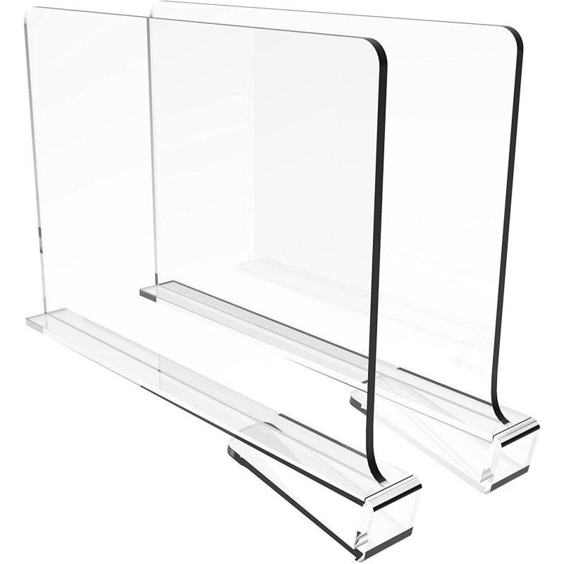 Wholesale 2/4/6 PCS Acrylic Fitted Shelf Dividers Closet Organization Separators Clear Shelf Dividers Wood Shelves Handbag Purse Sweater Organizer For Bedroom Kitchen Office Material: PET partition 2 pieces  |   Household Products Home Garden & Tools Household Products