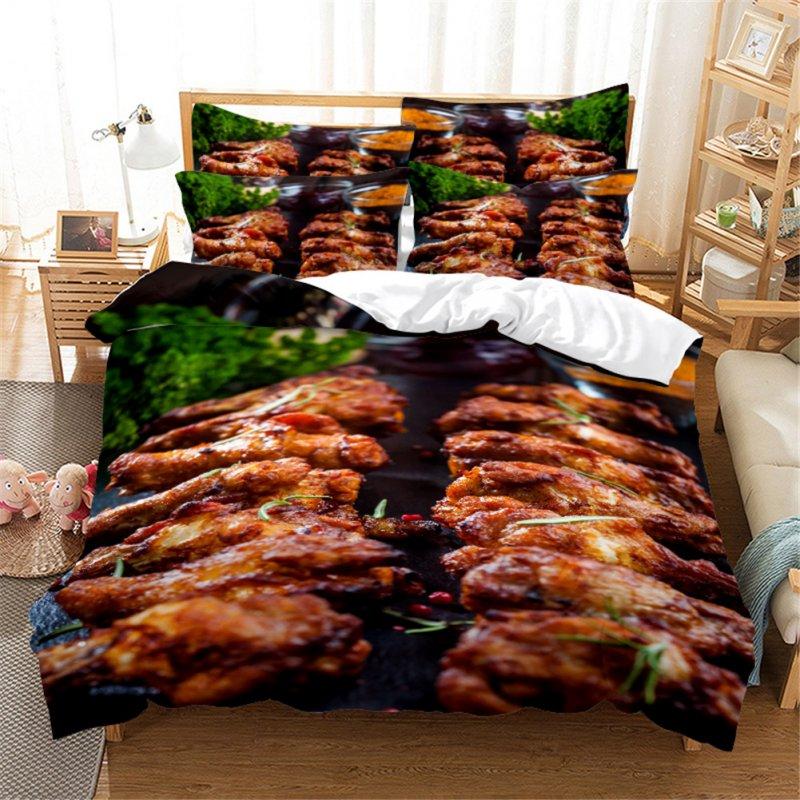 Wholesale 2Pcs/3Pcs Full/Queen/King Quilt Cover +Pillowcase 3D Digital Printing BBQ Fruit Series Beeding Set Queen  |   Home Decors Home Decors Home Decors