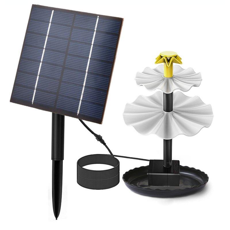 Wholesale 3 Tiered Bird Bath With 2.5W/ 4W Solar Pump Water Feature Outdoor DIY Solar Bird Bath Fountain Solar Powered Water Fountain Outdoor Bird Feeder 2.5W  without battery  |   Garden & Lawn Garden & Lawn Garden & Lawn