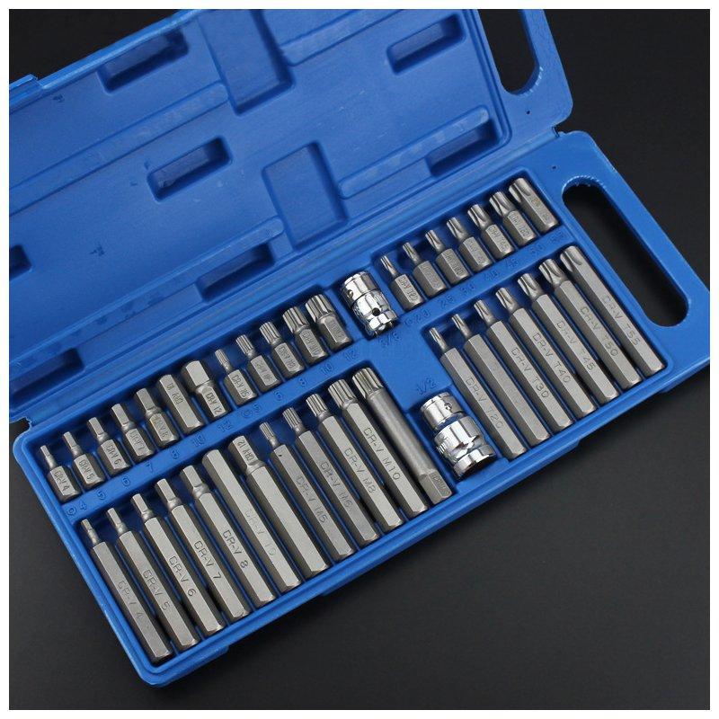 Wholesale 40Pcs 1/2in 3/8in Adaptor Drive Shank Hex Torx XZN Spline Star Impact Socket Set Metric Socket Set Ratchet Driver Socket Wrench 40 pcs / set  |   Industrial & Scientific Home Garden & Tools Industrial & Scientific