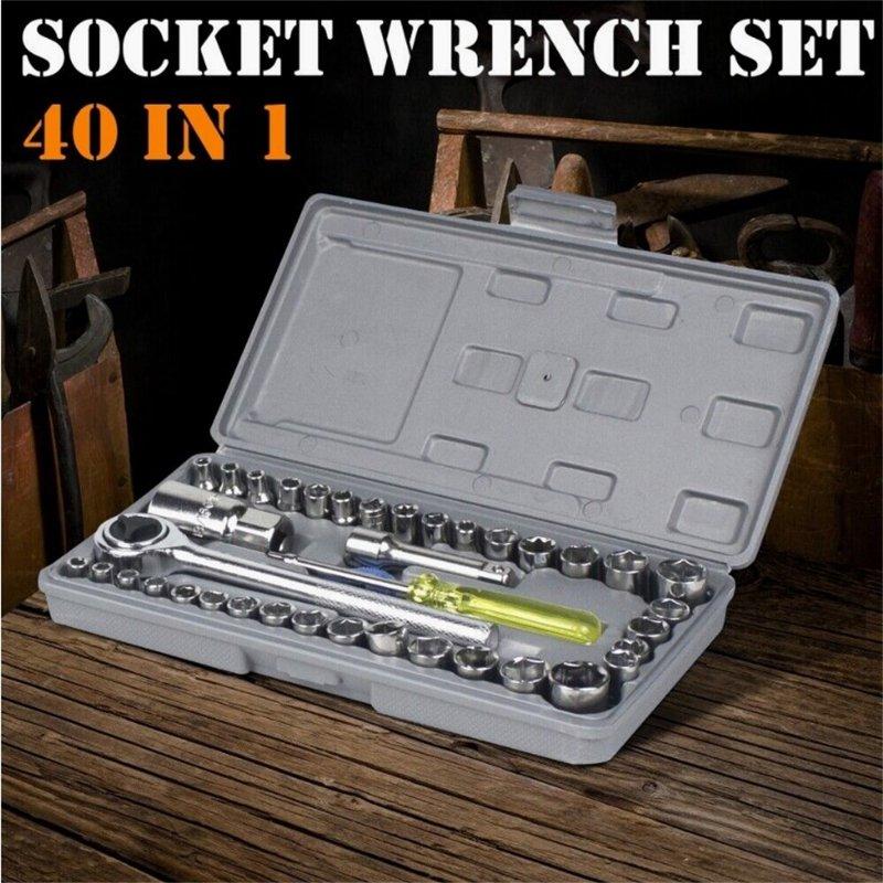 Wholesale 40pcs Impact Socket Set With Storage Box Corrosion-resistant Wear-resistant For Bicycle Motorcycle Maintenance 40-piece socket set  |   Industrial & Scientific Home Garden & Tools Industrial & Scientific