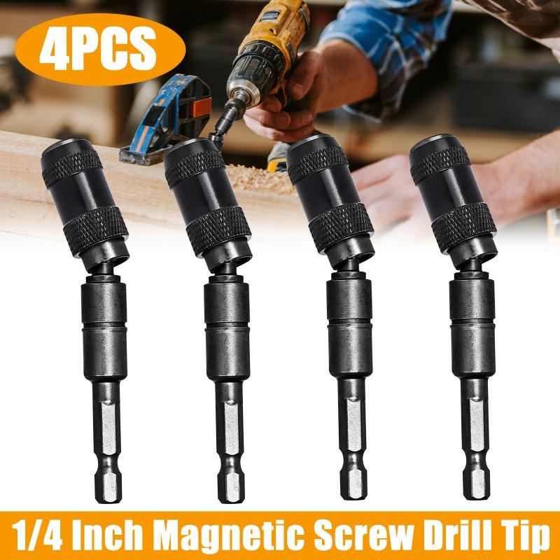 Wholesale 4pcs Magnetic Pivot Drill Bit Holder With 20° Pivot Mode 1/4″ Magnetic Screw Drill Tip Hex Pivoting Screwdriver Bit Holder black  |   Industrial & Scientific Home Garden & Tools Industrial & Scientific