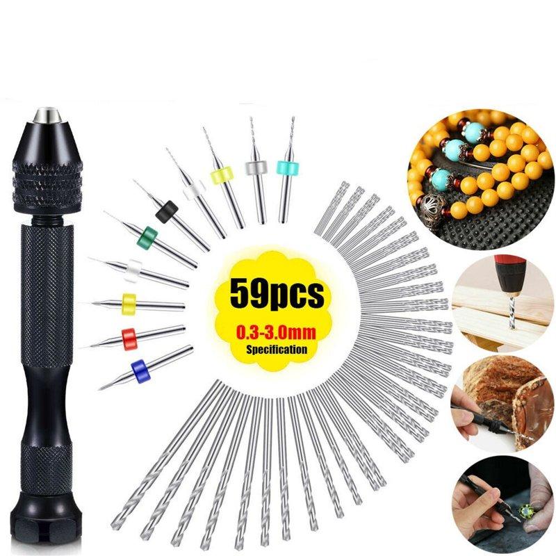 Wholesale 59 Pieces Hand Drill Bits Set Pin Vise Hand Drill 48 Pieces Twist Drill Bits 10 Pieces PCB Professional Rotary Tool 59 PCS  |   Industrial & Scientific Home Garden & Tools Industrial & Scientific