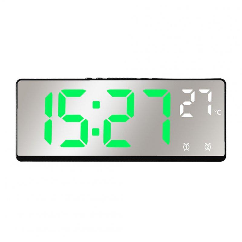 Wholesale 6.9 Inches Electronic Alarm Clock 5 Levels Brightness Adjustable Large Screen Student Desk Clock Table Clock green  |   Home Decors Home Decors Green