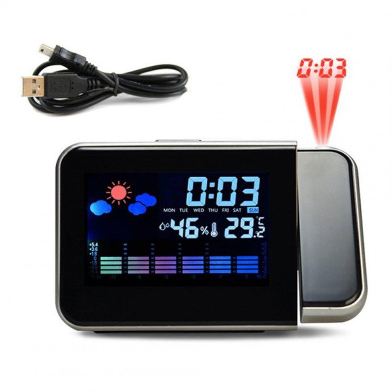 Wholesale 6 In 1 Creative Lcd Digital Projection  Alarm  Clock Thermometer Hygrometer Desktop Time Projector Led Back Light Nap Alarm black  |   Home Decors Home Decors Black