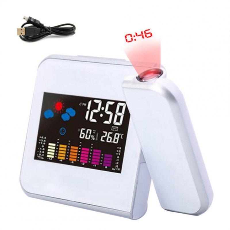 Wholesale 6 In 1 Creative Lcd Digital Projection  Alarm  Clock Thermometer Hygrometer Desktop Time Projector Led Back Light Nap Alarm White  |   Home Decors Home Decors Home Decors