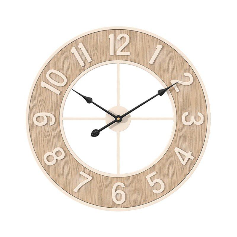 Wholesale 60cm Wall Clocks Silent Non Ticking Wood Grain Wall Clock For Living Room Bedroom Kitchen Office Classroom Decor 24inch  |   Home Decors Home Decors Home Decors