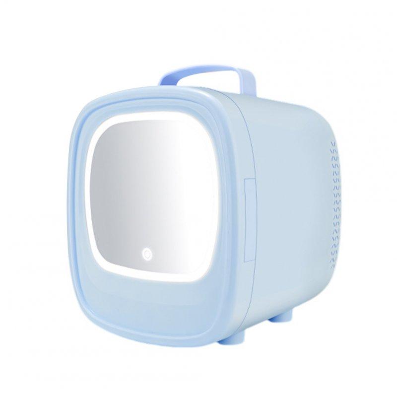 Wholesale 6L Mini Skincare Fridge With LED Lighted Mirror, Cooler And Warmer, Portable Personal Beauty Refrigerator For Refrigerating Make Up, Skin Care And Food Light Blue  |   Home Appliances Home Appliances Home Appliances