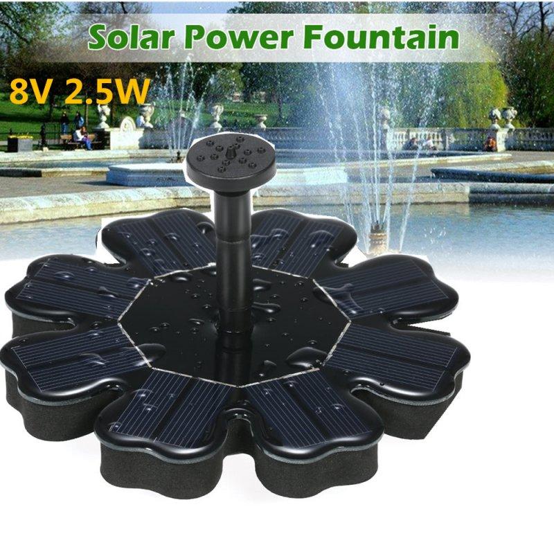 Wholesale 8V 2.5W Flower Shape Water Pump Solar Fountain  black  |   Garden & Lawn Garden & Lawn Black