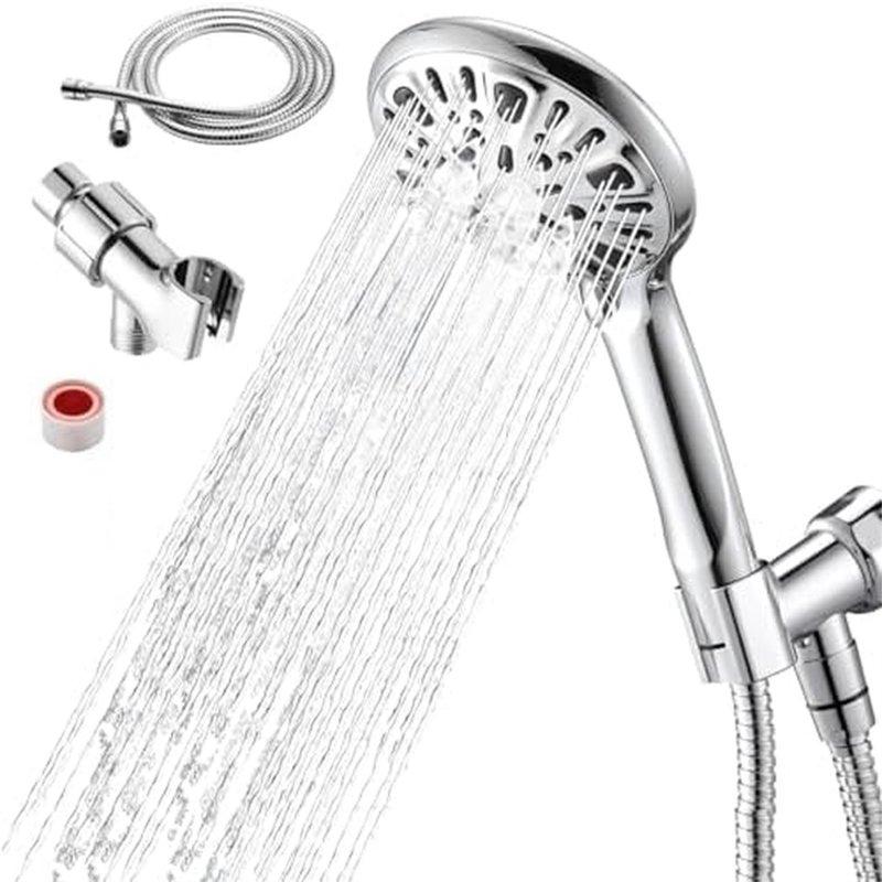 Wholesale 9 Functions Shower Head Anti Clogging Self-Cleaning Nozzle High Flow Bathroom Showerhead 59″ Flexible Hose Shower  |   Household Products Home Garden & Tools Household Products