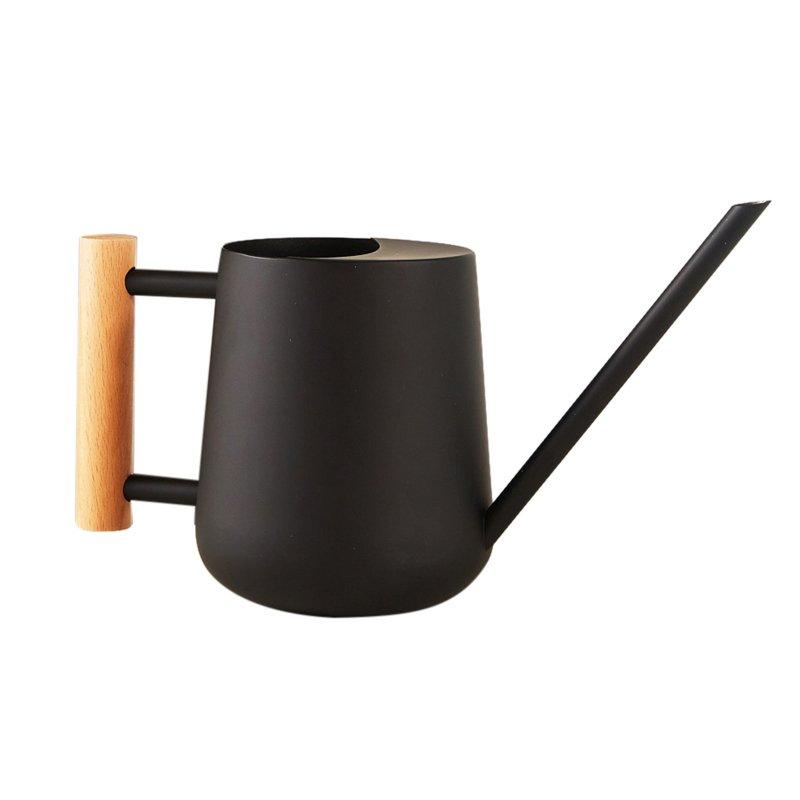 Wholesale 900ml Indoor Watering Can With Long Spout Comfortable Wooden Handle Stainless Steel Watering Can For Indoor Plants black  |   Garden & Lawn Garden & Lawn Garden & Lawn