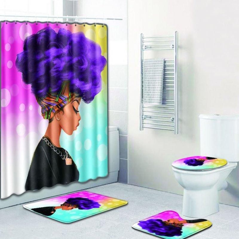 Wholesale African Women Printing Toilet Pad Set  |   Home Decors Home Decors Four-piece set + Fzn0011