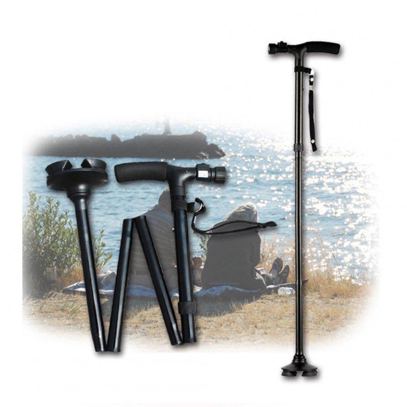 Wholesale Aluminium Alloy Folding Walking Stick with LED Light Creative Old Man Hand Crutch Gift  |   Household Products Home Garden & Tools Household Products