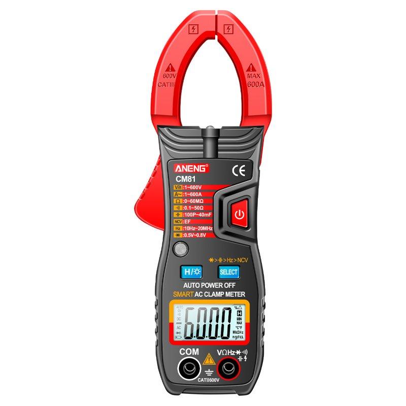 Wholesale ANENG CM81 Digital Clamp Meter 6000 Counts AC/DC Voltage AC Current NCV Multi-function Automatic Range Universal Meter CM81-red  |   Industrial & Scientific Home Garden & Tools Industrial & Scientific