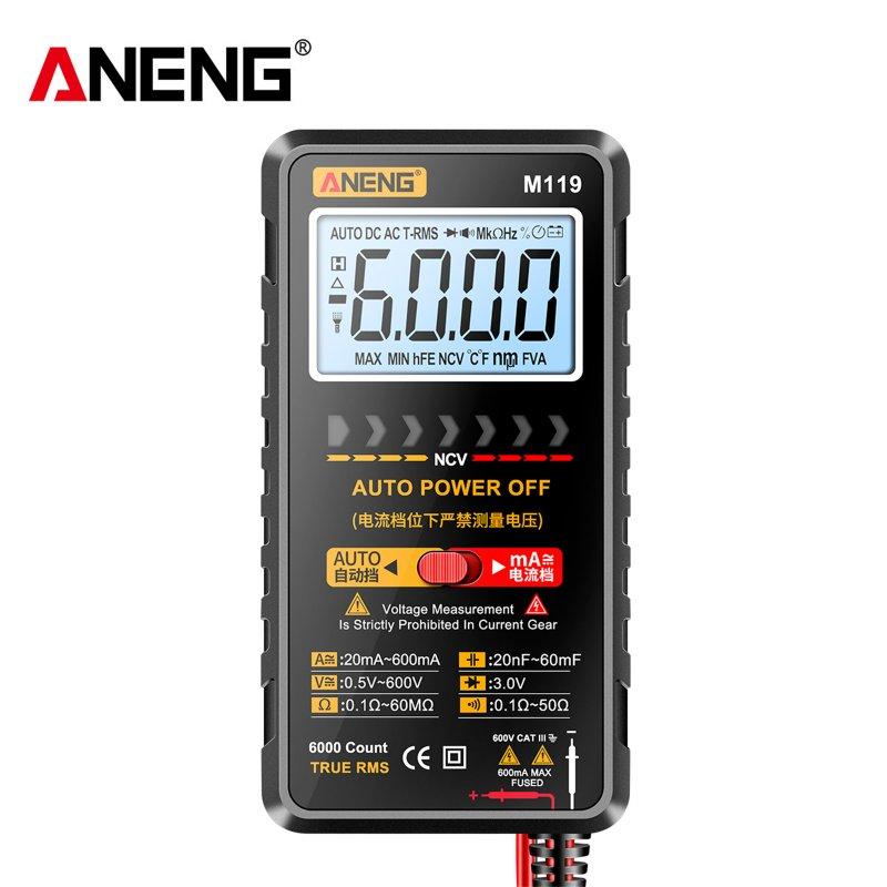 Wholesale ANENG M119 Digital Multimeter Tester 6000 Counts High Precision Tester Electrician Portable Automatic Multimeter Black  |   Industrial & Scientific Home Garden & Tools Industrial & Scientific