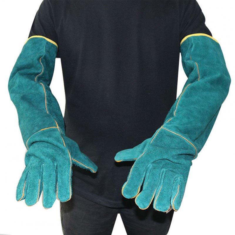 Wholesale Anti-Bite Safety Bite Gloves for Catch Dog Cat Reptile Animal Ultra Long Leather Pets Grasping Biting Protective Gloves blue  |   Pet Supplies Home Garden & Tools Pet Supplies