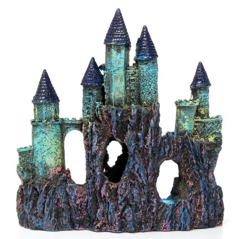 Wholesale Artificial Resin Castle Shape Aquarium Fish Bowl Landscaping Cave Decoration As shown  |   Pet Supplies Home Garden & Tools As shown