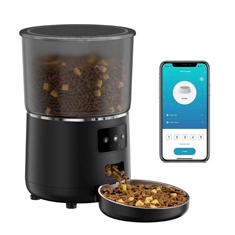 Wholesale Automatic Cat Food Dispenser 4L Timed Auto Dog Feeders with Desiccant Bag Pet Feeder Black APP WIFI US Plug  |   Pet Supplies Home Garden & Tools Black APP WIFI + US Plug adapter