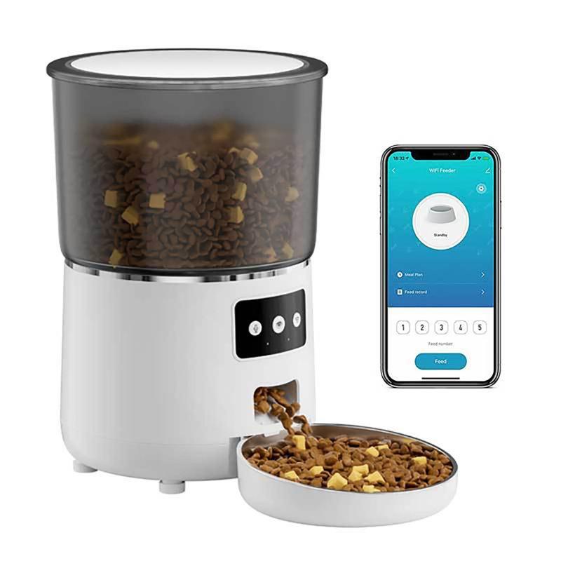 Wholesale Automatic Cat Food Dispenser 4L Timed Auto Dog Feeders with Desiccant Bag Pet Feeder White APP WIFI US Plug  |   Pet Supplies Home Garden & Tools Pet Supplies