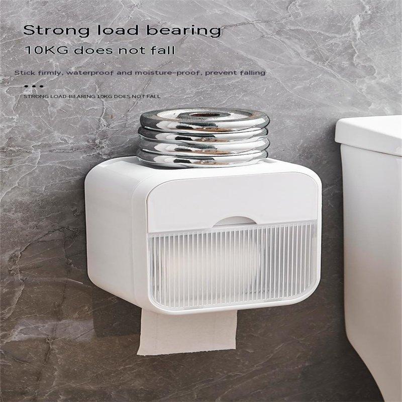 Wholesale Bathroom Tissue Storage Cases Multi-functional Wall-mounted Light Luxury Wave Pattern Toilet Paper Dispenser Box white  |   Household Products Home Garden & Tools Household Products