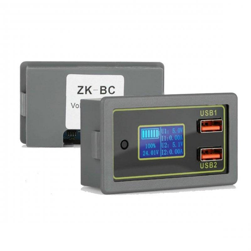 Wholesale Battery Meter DC6V-30V Battery Capacity Tester With 2 USB Ports 12V/24V LCD Battery Display For Car RV Solar System grey  |   Industrial & Scientific Home Garden & Tools Industrial & Scientific