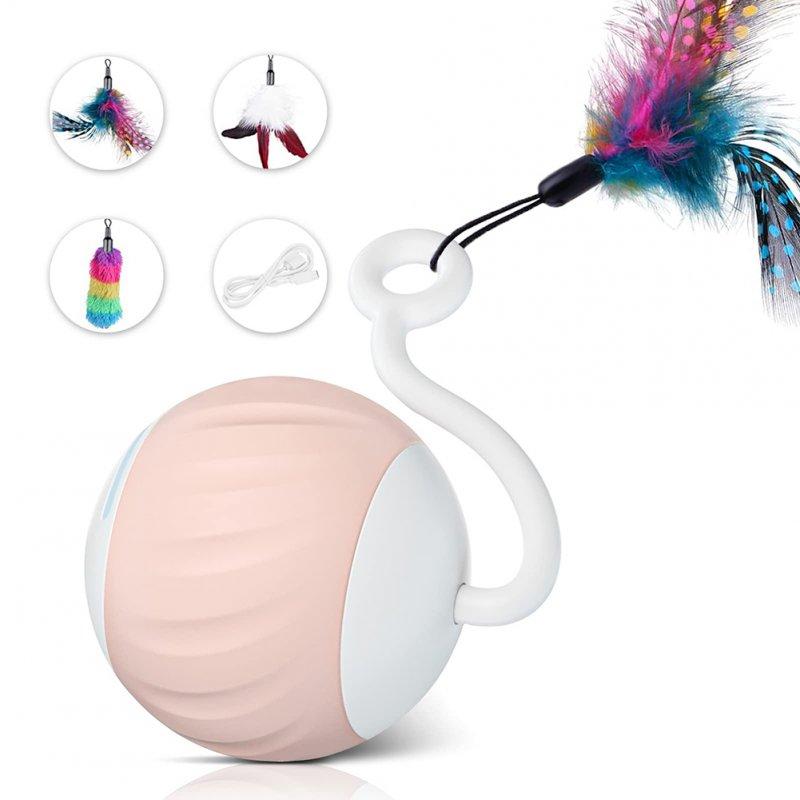 Wholesale Cat 2-speed Interactive Toys Ball with Led Light 3pcs Feathers Type-c Charging Built-in 500mah Battery Watermelon  |   Pet Supplies Home Garden & Tools Pet Supplies