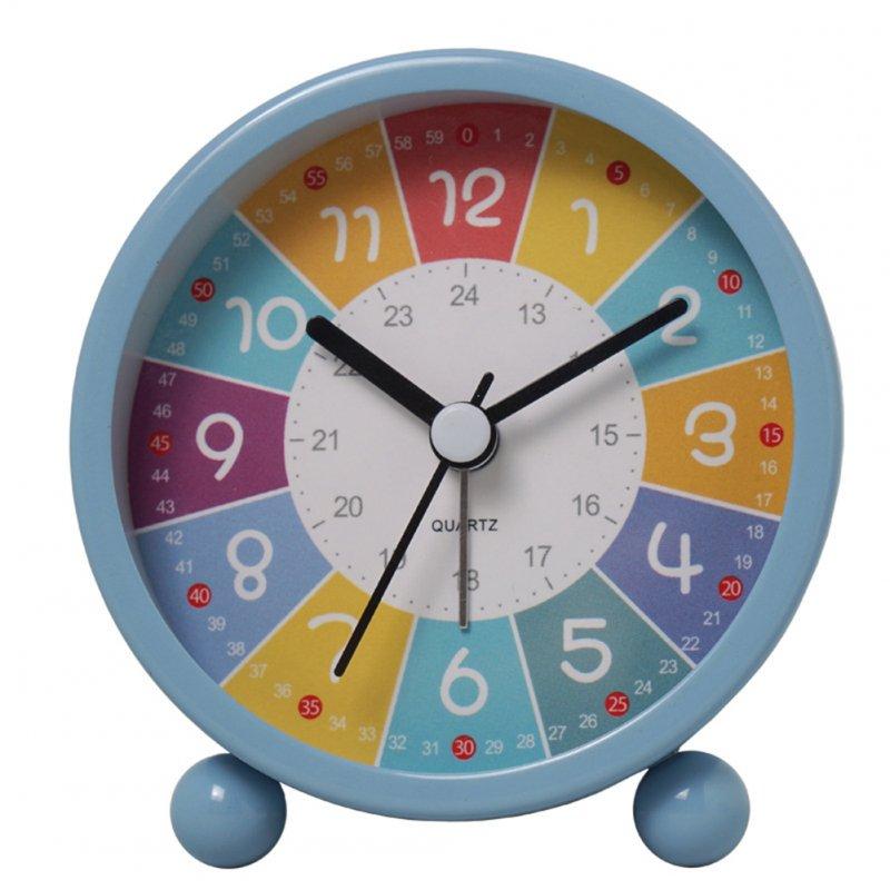 Wholesale Children Rainbow Alarm Clock Cartoon Luminous Silent Non-ticking Table Clock Blue  |   Home Decors Home Decors Home Decors