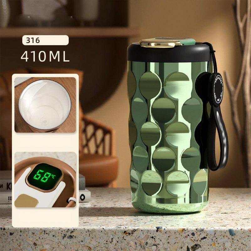 Wholesale Coffee Mug With Temperature Display Large Capacity 304 Stainless Steel Ceramic Liner Coffee Cup, Temperature Control Travel Mug For Indoor Outdoor Travel Hiking Camping green 410ML  |   Kitchen & Dining Home Garden & Tools Kitchen & Dining