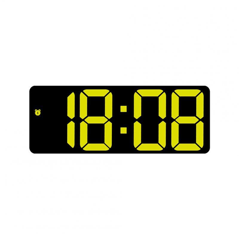 Wholesale Colorful Led Electronic Alarm Clock 3 Levels Adjustable Brightness Time Date Temperature Display Large Screen Table Clocks yellow  |   Home Decors Home Decors Home Decors