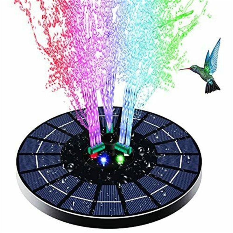 Wholesale Colorful Led Solar Fountain With Rotating Nozzle High Power Water Pump With Battery Backup For Pond Swimming Pool 6W  |   Garden & Lawn Garden & Lawn 6W