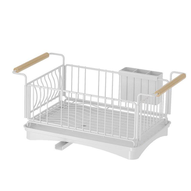 Wholesale Dish Drying Rack Dish Drainer With Drainboard Utensil Holder Adjustable Swivel Spout Rustproof Dish Drainer Dish Drying Shelf Cleaning Tool For Kitchen Counter white  |   Kitchen & Dining Home Garden & Tools Kitchen & Dining