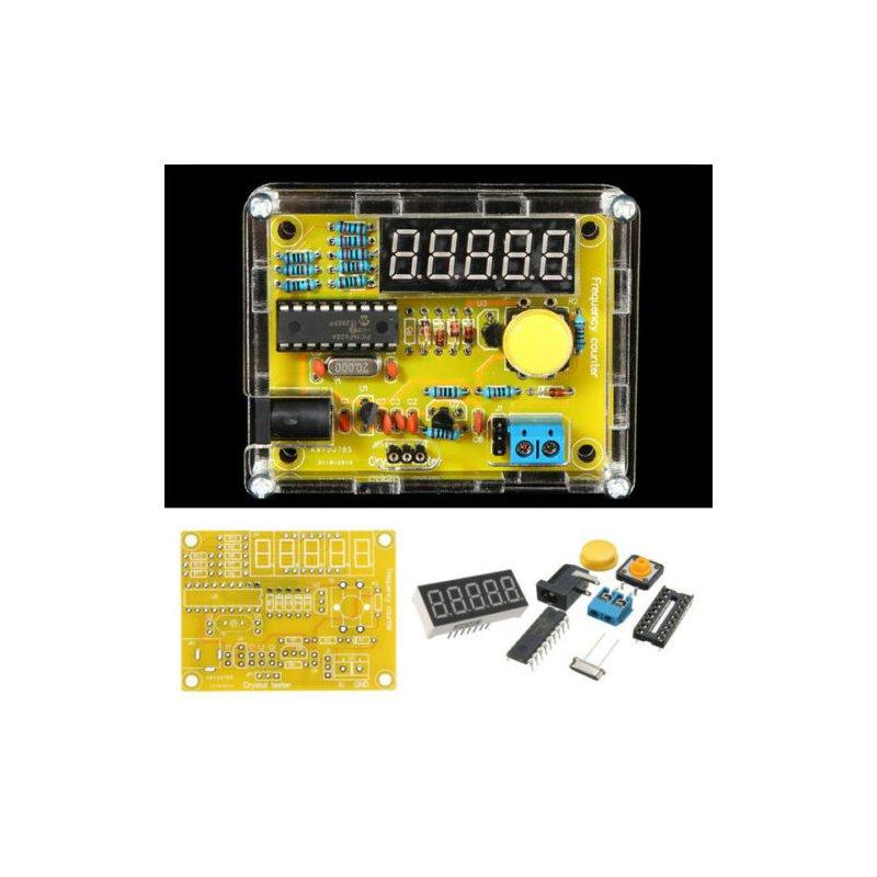 Wholesale DIY Kits 1Hz-50MHz Crystal Oscillator Tester Frequency Counter Meter with Case yellow  |   Industrial & Scientific Home Garden & Tools Industrial & Scientific