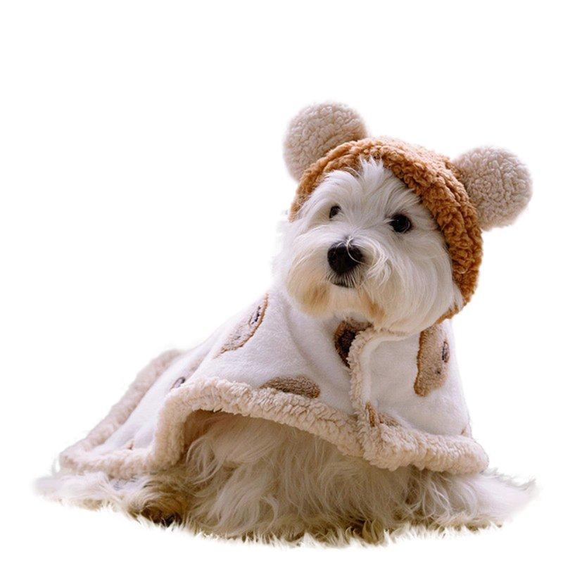 Wholesale Dog Cloak Winter Warm Cape Cute Cartoon Bear Blanket Nightgown Pet Supplies For Small Medium Large Dogs brown M (suitable for 3.5-6.5 kg)  |   Pet Supplies Home Garden & Tools Brown + M (suitable for 3.5-6.5 kg)