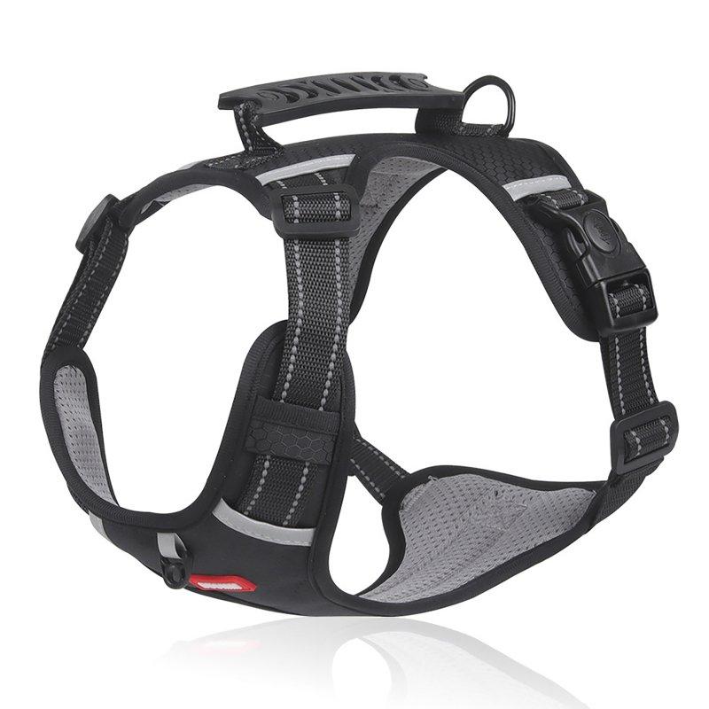 Wholesale Dog Harness With D-Rings Adjustable Explosion-proof No Pull Reflective Design Oxford Cloth Harnesses Vest For Hiking Travel Camping Training black L  |   Pet Supplies Home Garden & Tools Black + L