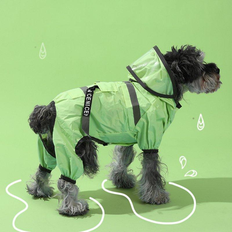 Wholesale Dog Raincoat With Harness Dog Rain Jacket Hooded Slicker Poncho Waterproof Dog Poncho Puppies Dog Clothes Rainy Days Pet Supplies For Large Small Medium Dogs green M 45 x 32  |   Pet Supplies Home Garden & Tools Pet Supplies