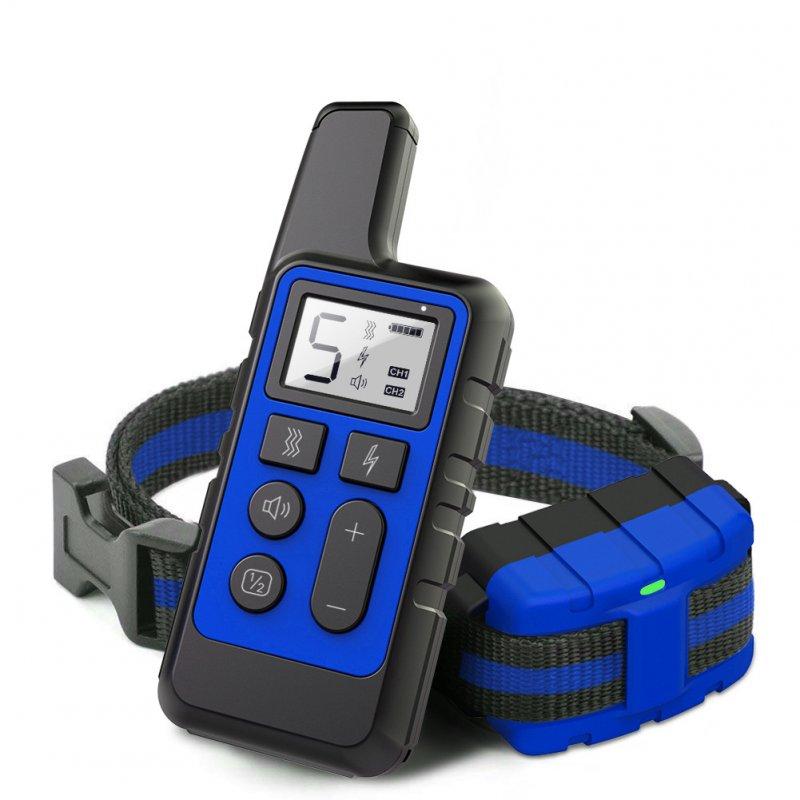 Wholesale Dog Training Collar Electric Shock Vibration Sound Anti-Bark Remote Electronic Collars Waterproof Pet Supplies blue  |   Pet Supplies Home Garden & Tools Pet Supplies