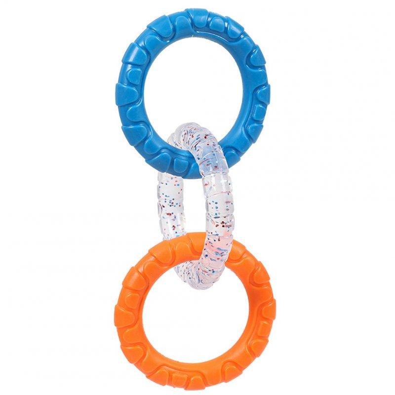 Wholesale Dog Tug Chew Toys For Small And Medium Dogs, Bite Resistant TPR 3-Ring Tug Interactive Toys Pet Supplies For Teeth Cleaning Stress Relief Orange Blue  |   Pet Supplies Home Garden & Tools Pet Supplies