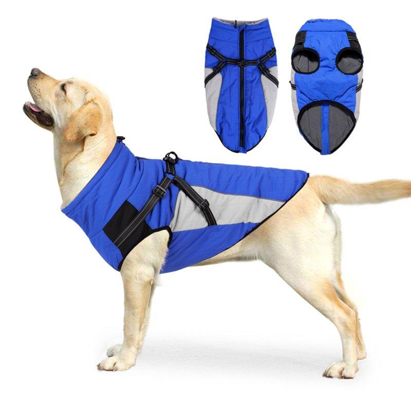 Wholesale Dog Winter Warm Coat With Zipper Windproof Waterproof Warm Cold Resistant Dog Snow Jacket Vest For Small Medium Large Dogs Royal blue M  |   Pet Supplies Home Garden & Tools Pet Supplies