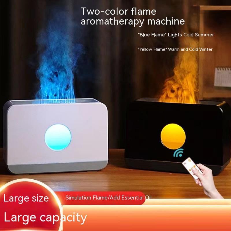 Wholesale Dual-color Flame Air Humidifier Aroma Diffuser Desktop Quiet Humidifier Fog Maker Home Fragrance Diffuser White  |   Home Appliances Home Appliances Home Appliances