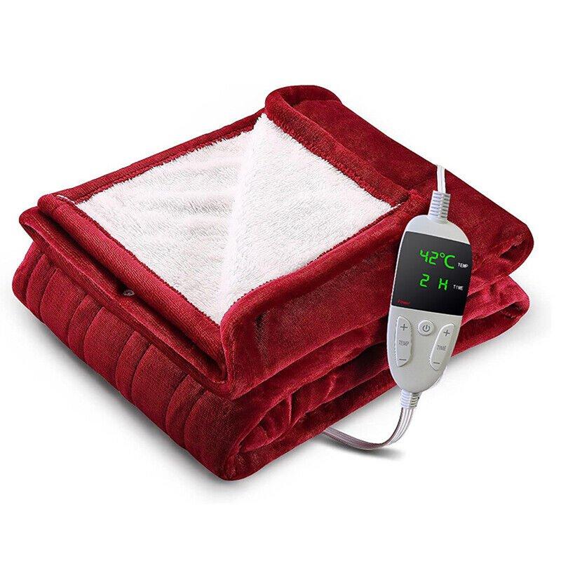 Wholesale Electric Blanket 63″ x 51″ Super Soft Flannel Heated Blanket With 6 Heating Levels 2-4-6-10 Hours Auto Off Machine Washable EU Plug red  |   Home Decors Home Decors Home Decors