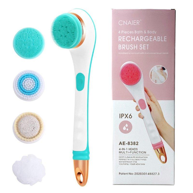 Wholesale Electric Body Bath Brush Electric Long Handle Bath Brush Silicone Massage Body Scrubber Battery Powered/charging Shower Brush 8382 charging – blue English  |   Household Products Home Garden & Tools Household Products