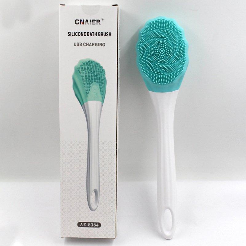 Wholesale Electric Body Bath Brush Electric Long Handle Bath Brush Silicone Massage Body Scrubber Battery Powered/charging Shower Brush 8384 charging – blue English  |   Household Products Home Garden & Tools Household Products