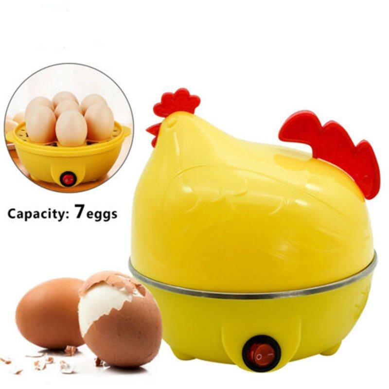 Wholesale Electric Egg Cooker Boiler 7 Cavities Cute Chicken Shape Non Stick Auto-off Egg Steamer With Indicator Light 110V US plug  |   Home Appliances Home Appliances 110V US plug