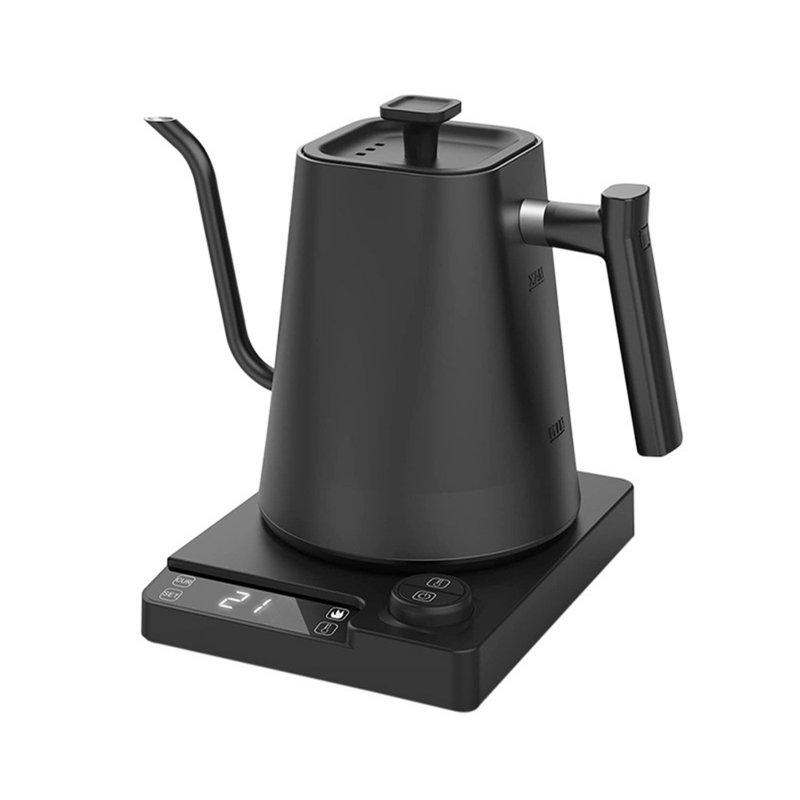 Wholesale Electric Gooseneck Kettle, Kettle Teapot With Stainless Steel Inner Liner And Cover, Ergonomic Handle, Multifunctional Silent Hot Water Boiler Heater Black (European standard 220V) 1L  |   Home Appliances Home Appliances Home Appliances